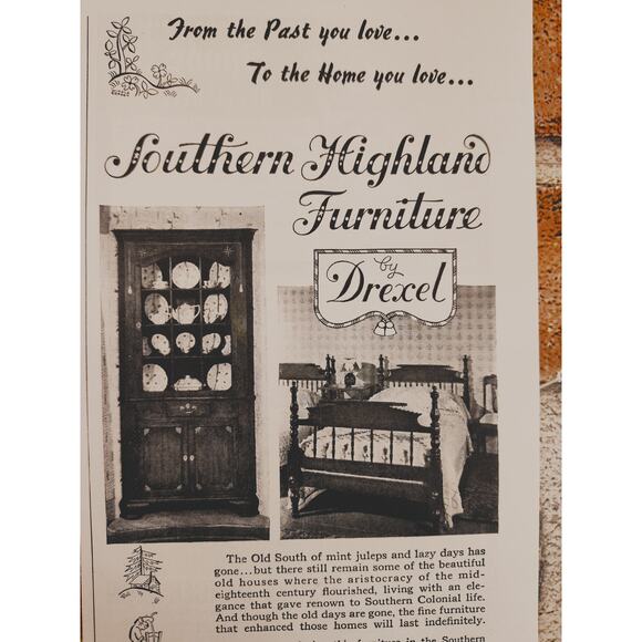 1942 Drexel Southern‎ Highland Furniture Ad - Vintage Home Decor Print Advert - Picture 1 of 6